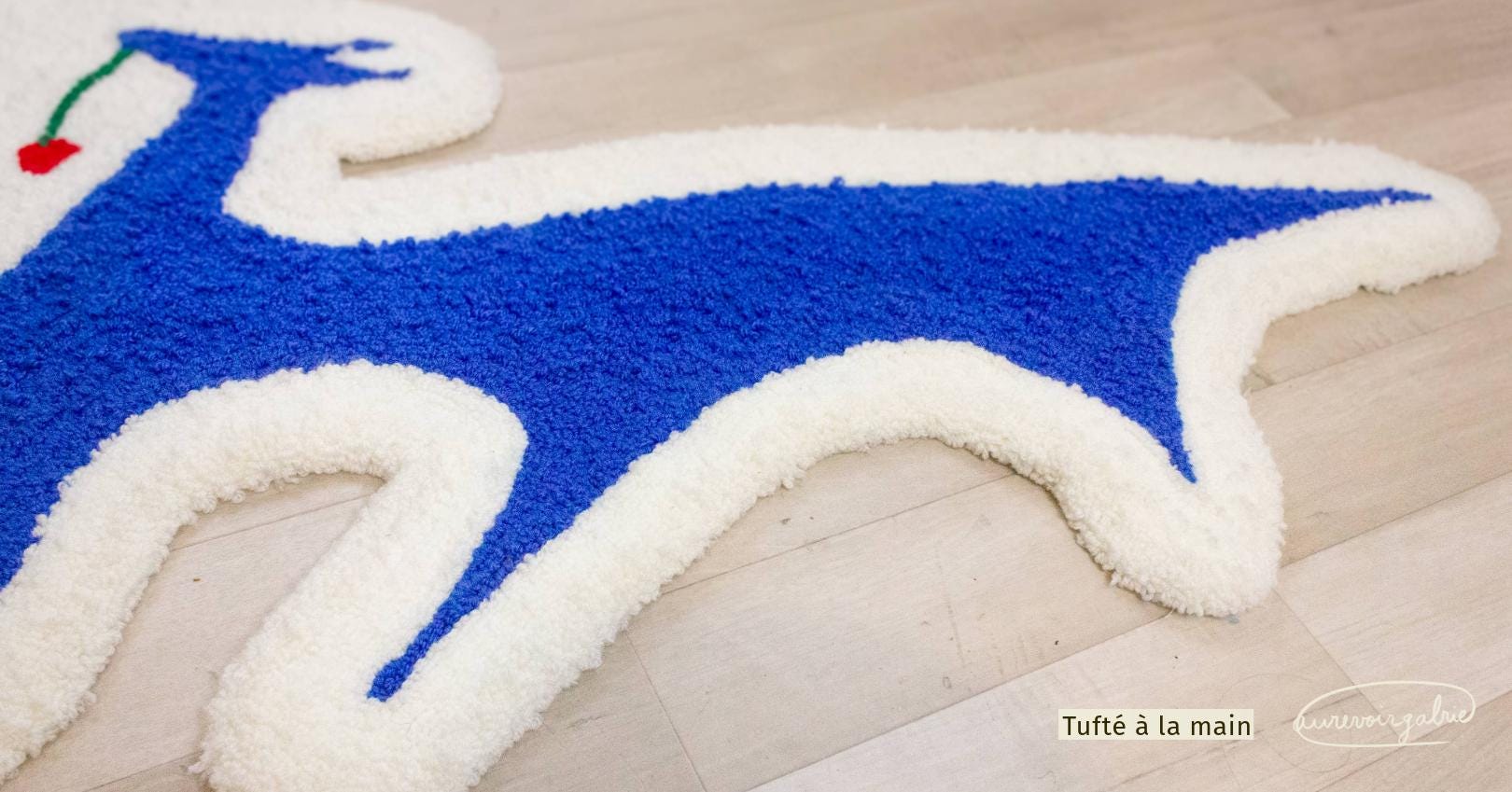 Tufted rug “United Dragons” one-of-a-kind piece
