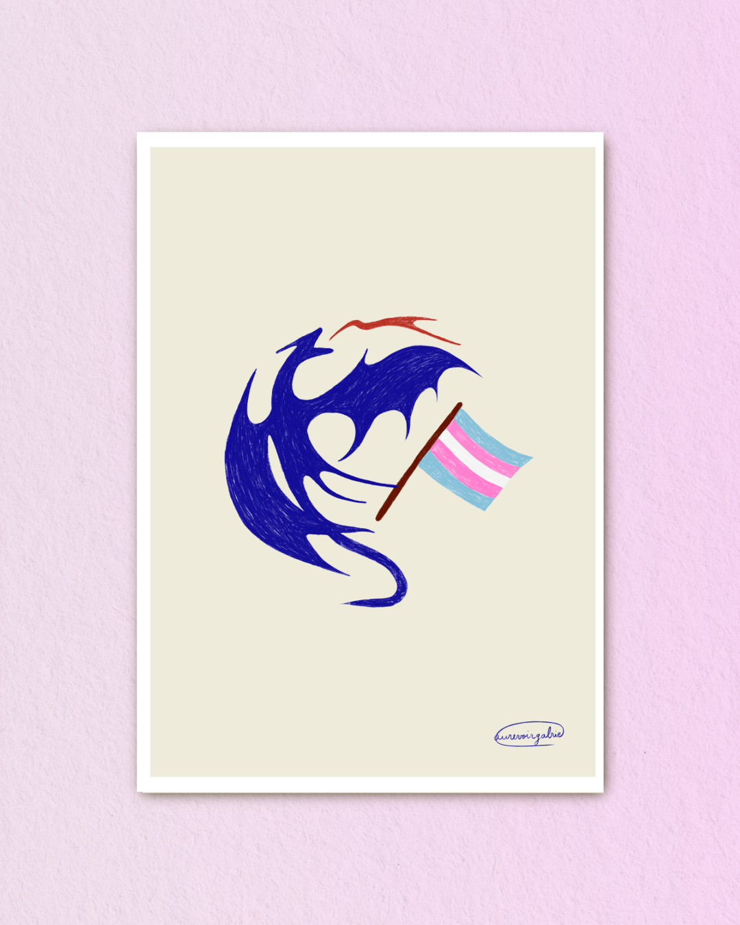 Dragon Trans ✶ Impression A3 signée