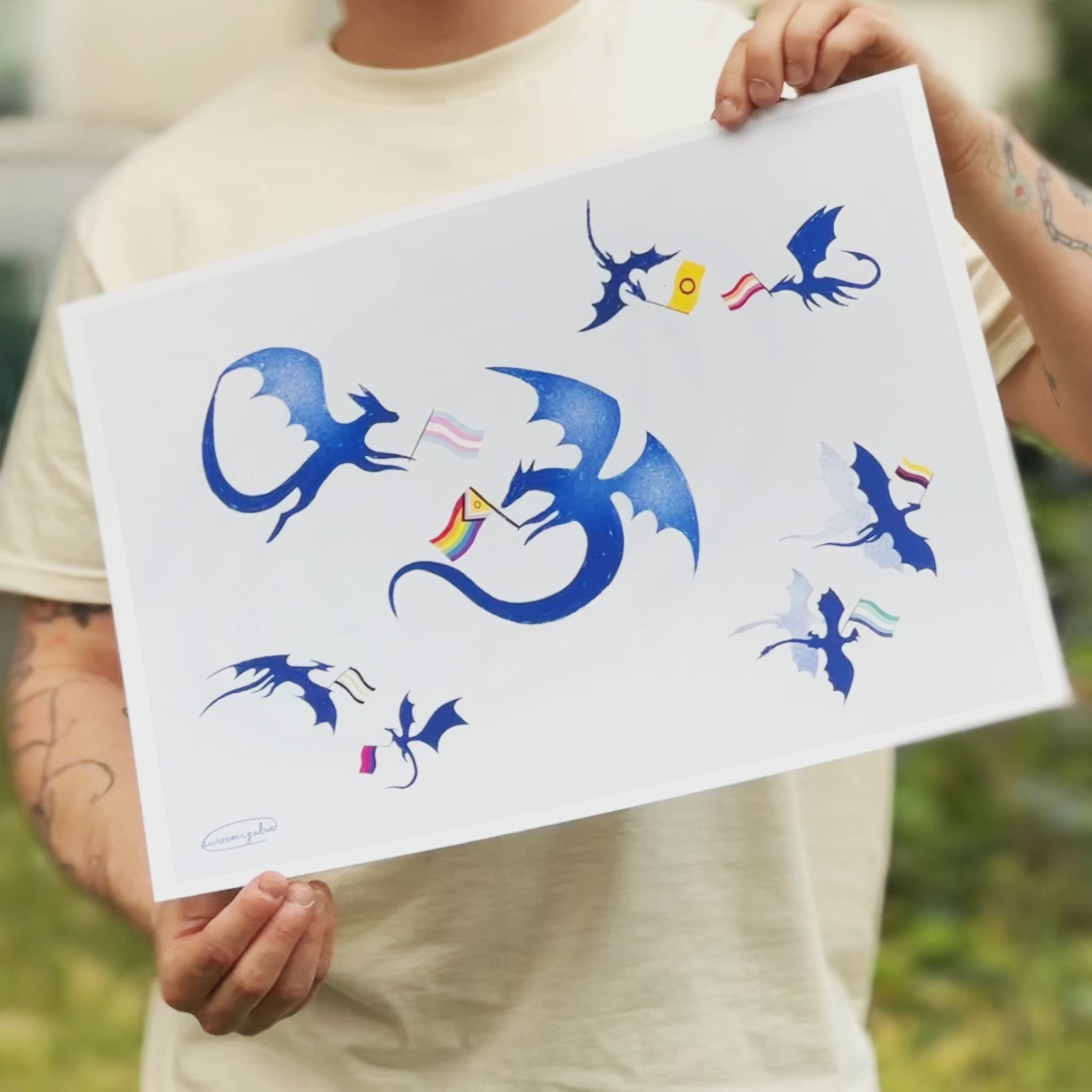 Dragons of Pride ✶ Signed A3 Print