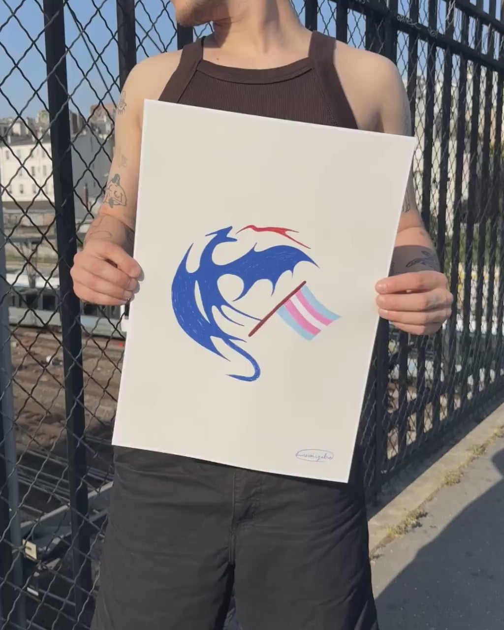 Dragon Trans ✶ Impression A3 signée